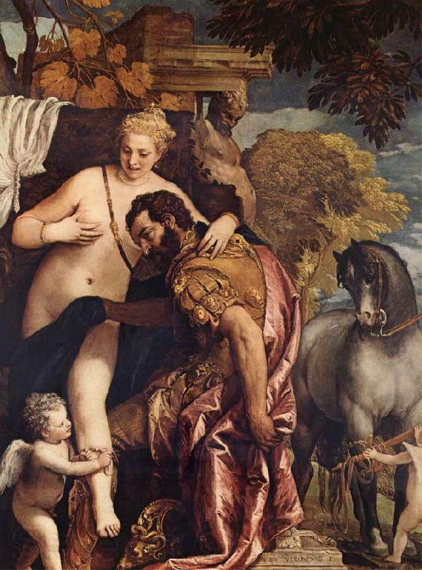 Paolo  Veronese Mars and Venus United by Love Spain oil painting art